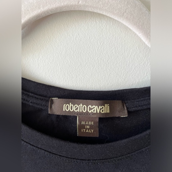 Roberto Cavalli Cotton Tiger Print Black Tee T-Shirt Large - Picture 5 of 8